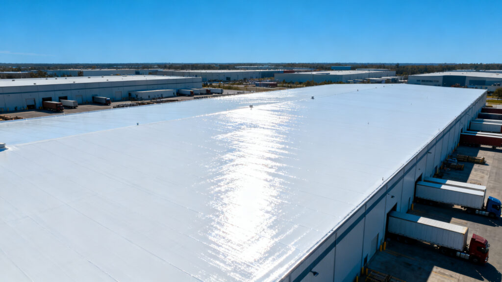 Peinture cool roof pour bâtiment logistique : protéger les stocks et limiter la chaleur
